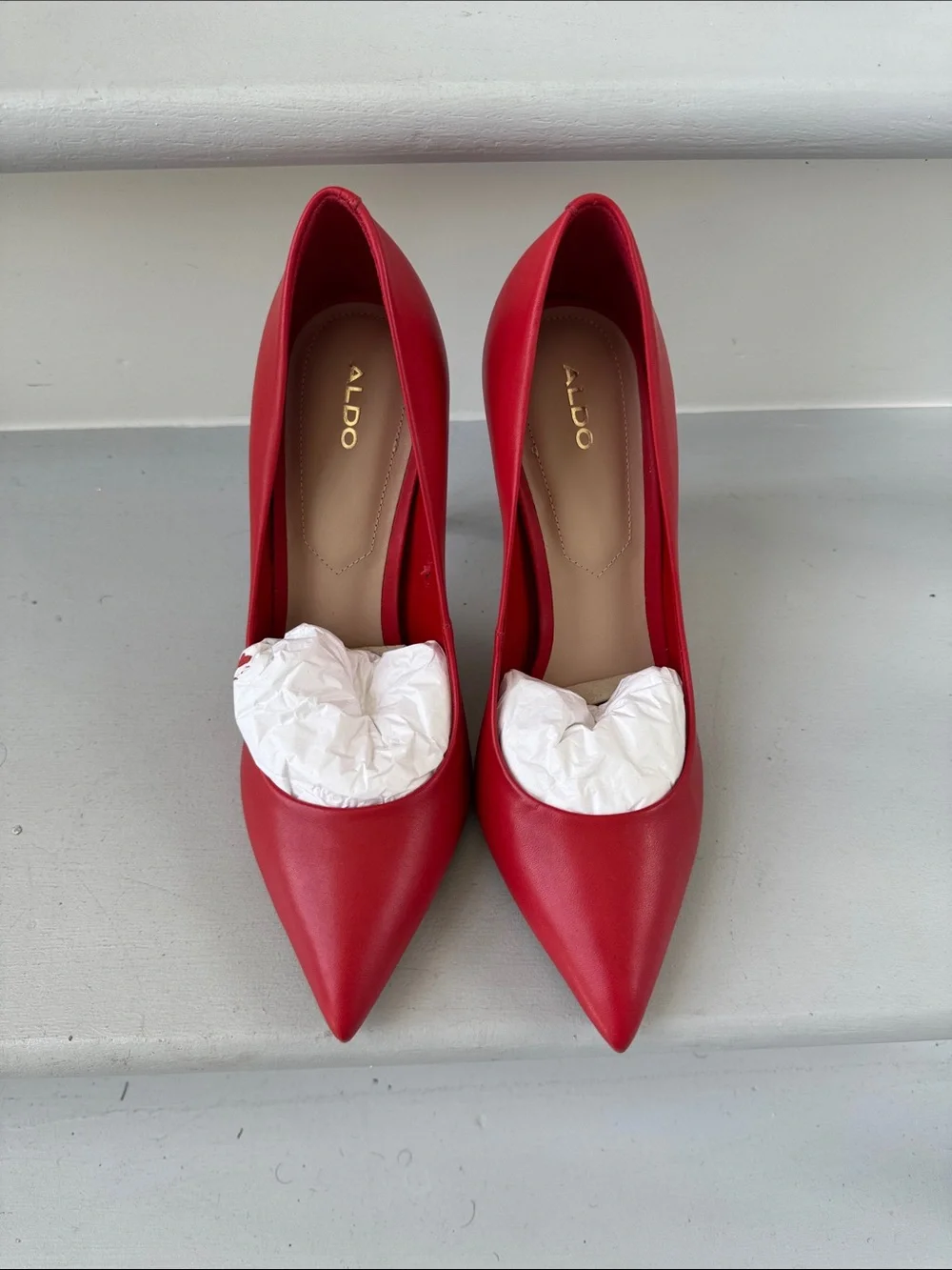 Aldo Red Pointed-Toe Stiletto Pumps - Picture 2 of 3